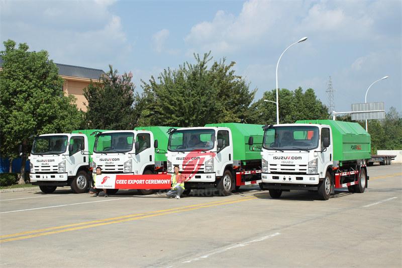 Camerún - 4 unidades de camiones con gancho ISUZU entregados a Camerún por CEEC TRUCKS