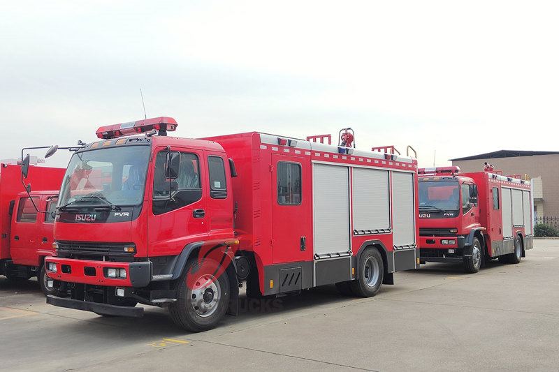 Exportación de camión de bomberos ISUZU 240hp FVR a África